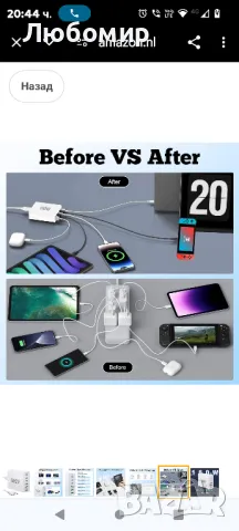 USB C зарядно устройство, 160W GaN 6-портово многопортово зарядно устройство, PD бързо зарядно 

, снимка 2 - Оригинални зарядни - 47959884