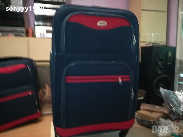 куфар с колелца-нов текстил 0908231143, снимка 2 - Куфари - 41802529