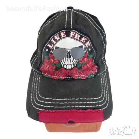 Шапка Cremieux Jeans изтъркана Live Free размер L/XL унисекс