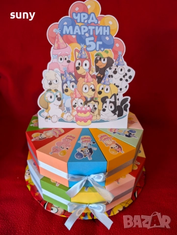 Картонена торта Блуи и Бинго, снимка 3 - Други - 51897381