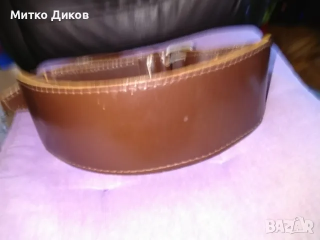 Колан дебела естестевна кожа отличен за вдиг. тежести -за стягане кръста 103см дълъг на 105мм широк, снимка 4 - Колани - 47750667