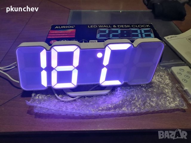RGB LED часовник Auriol, снимка 3 - Стенни часовници - 40259772
