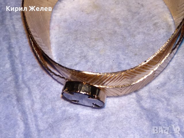 ЕФЕКТНА ПОЗЛАТЕНА РЕГУЛИРУЕМА ВИНТИДЖ АРТ ГРИВНА от БЛАГОРОДНА СТОМАНА с ПОЛИРАН КРИСТАЛ 10985, снимка 11 - Гривни - 41101251