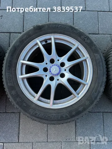 Оригинални джанти за Mercedes 16" 5x112 с гуми Michelin 205/55/16 за A, B, C-класа, снимка 2 - Гуми и джанти - 55838618