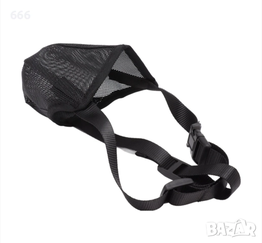 Намордник за кучета, мрежест, черен, 13x16 см, снимка 2 - За кучета - 52579265