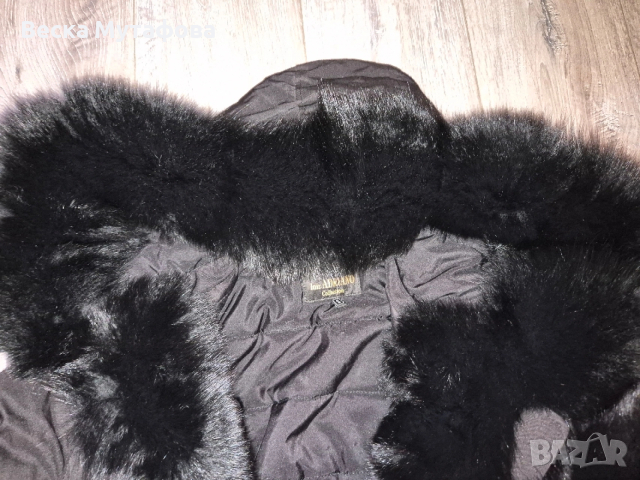 Яке естествена  богата яка черно размер С ., снимка 2 - Якета - 53104516