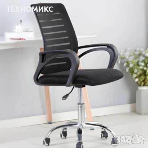 Въртящ се офис стол - регулируема височина и ергономични подлакътници, снимка 6 - Други стоки за дома - 53622159