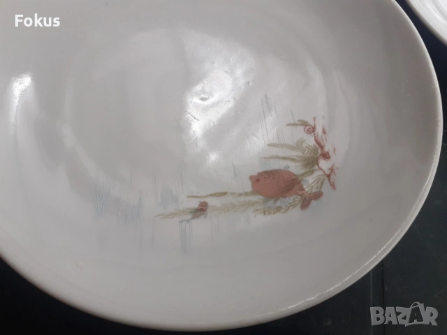 Български детски порцелан - лот от две чинии, снимка 2 - Антикварни и старинни предмети - 53279643