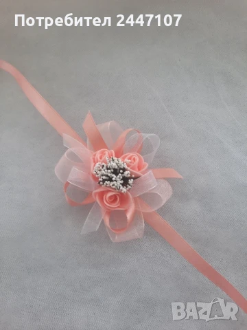 Сватбена бутониера,гривна,късметче, снимка 2 - Сватбени аксесоари - 50584048