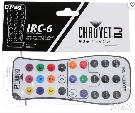 Remote Дистанционно Chauvet IRC-6 , снимка 1 - Други - 42686766