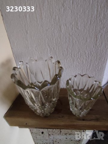 Стъклени ретро български вази , снимка 3 - Антикварни и старинни предмети - 44402496