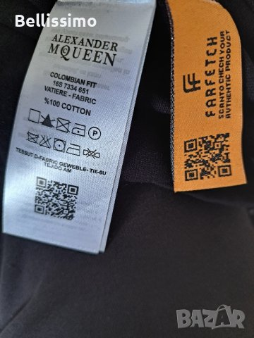 *Alexander McQueen* Тениска с къс ръкав, бродирано лого, premium quality, снимка 4 - Тениски - 44232165