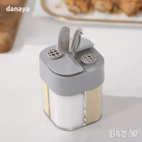 5361 Бурканче за подправки с 4 отделения тип солница, снимка 4 - Аксесоари за кухня - 47698602