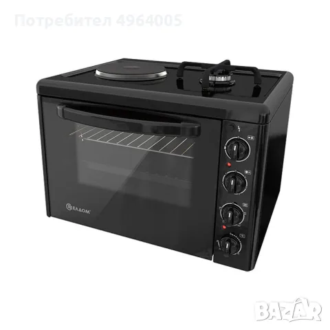 Готварска печка на газ и ток Diplomat DPL B 11 EG 1.7kW/3.4kW - черна DPLB11EG