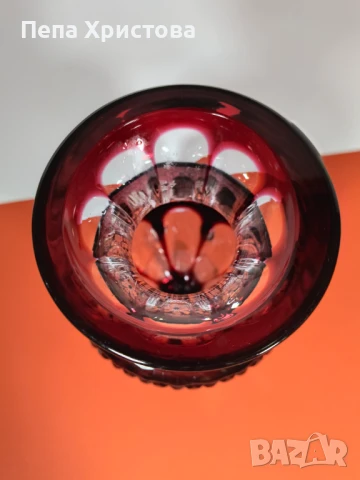 Ваза от двукомпонентен немски кристал WMF, снимка 5 - Вази - 51145672