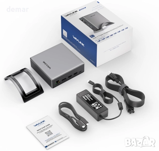 Докинг станция за лаптоп, WAVLINK PD3.1, 2*HDMI + DP, USB-C 10Gb, снимка 9 - Кабели и адаптери - 51453636