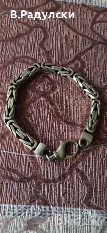 Масивна сребърна гривна , снимка 2 - Гривни - 47869615