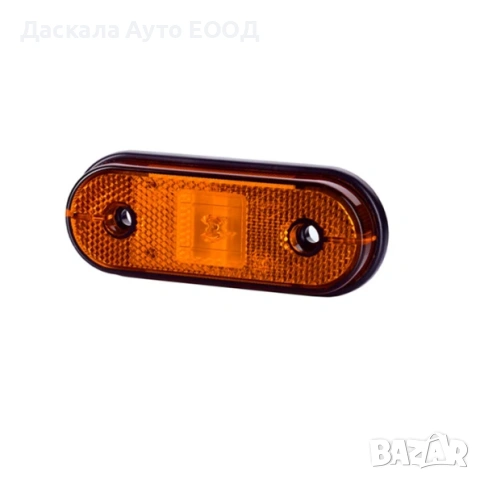 1бр. ЖЪЛТ ЛЕД LED габарит с 1 SMD диод овал, 12-24V , Полша 