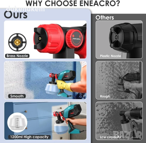 HVLP пистолет за боядисване 700W с контейнер 1200 мл, снимка 4 - Други инструменти - 53042187