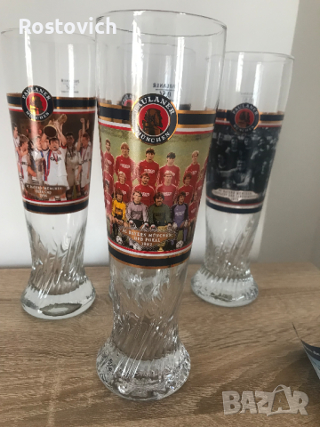 Чаши за бира FC Bayern, Paulaner , Munchen, Германия., снимка 6 - Чаши - 44552123