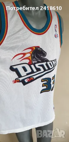 Champion USA Grand Hill # 33 Detroit Pistons Vintage 90S Mens Size XL ОРИГИНАЛ! МЪЖКИ Баскетболен ПО, снимка 3 - Спортни дрехи, екипи - 49530800