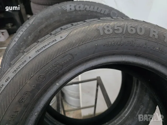 2бр летни гуми 185/60/15 BARUM L06582 , снимка 4 - Гуми и джанти - 55842111