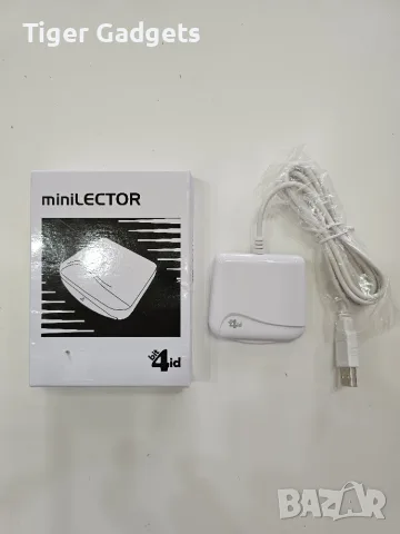 Bit4id MiniLector EVO – USB четец за смарт карти, електронен подпис, CNS, SPID, EMV – бял