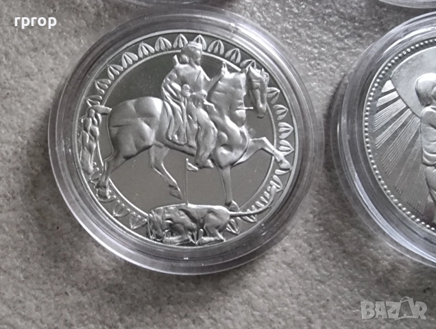 България.Лот. 50 лева . 4 бройки. 1300 години България. Сребро. Монетите са без забележки. , снимка 4 - Нумизматика и бонистика - 42618385