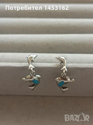 Сребърни обеци , снимка 3 - Обеци - 50148272