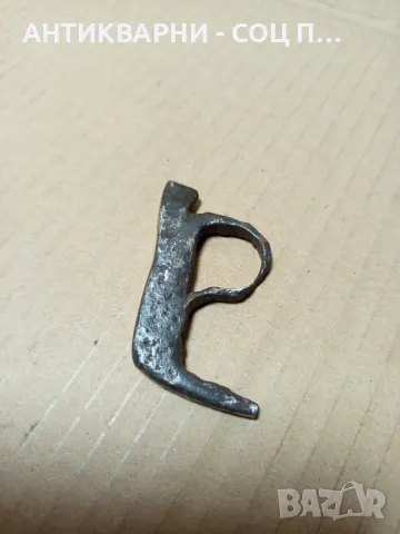 Соц Стар Ръчно Кован Чакмак За Палене На Огън., снимка 2 - Антикварни и старинни предмети - 49945902