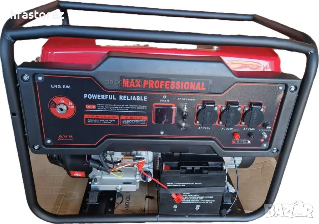 8,5 КВ - Бензинов Генератор за ток HOLGER 8.5 KW. ел. старт - медни намотки / Агрегат за ток, снимка 7 - Генератори - 48638605