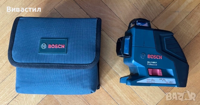 Bosch GLL 3-80 P Линеен лазер 3Х360°възможност до 80 метра с приемник