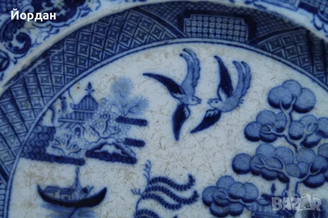 Стара английска чиния ''Staffordshire'' , снимка 3 - Колекции - 49961289