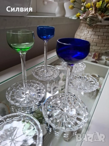 Кристални подложки за чаши 