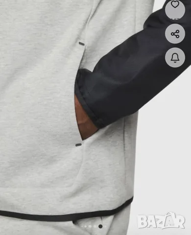 Страхотно мъжко спортно горнище яке NIKE TECH FLEECE размер 2ХL , снимка 6 - Спортни дрехи, екипи - 55982182