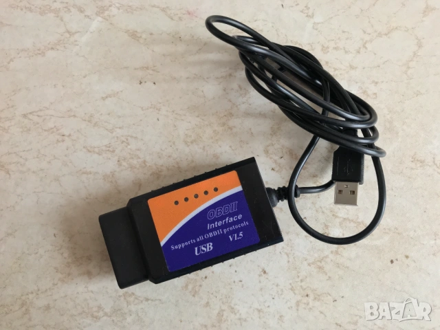 Адаптер за OBD II инструмент за диагностика, ELM327, USB кабел, Windows съвместим, снимка 2 - Аксесоари и консумативи - 53587261