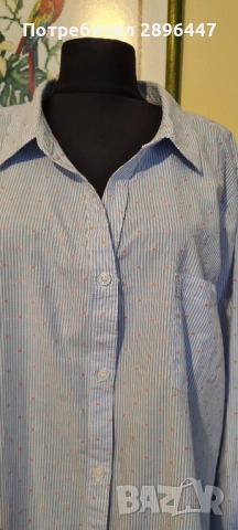 Дамска риза, памук XXL, дълъг ръкав, снимка 2 - Ризи - 51434788