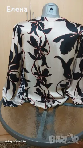 Блуза DESIGNED BY 2. 30% коприна, 70% вискоза .размер L/М., снимка 7 - Блузи с дълъг ръкав и пуловери - 49978857