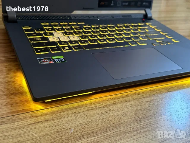 165Hz Asus ROG Strix G15`Ryzen 7-6800H/16GB DDR5/512GB NVMe/RTX 3060/QHD 2560x1440/Бат 8ч, снимка 4 - Лаптопи за игри - 55746418