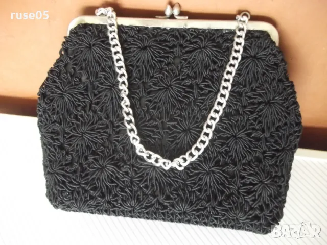 Чанта дамска в оплетка и ръкавици на 1 кука стара, снимка 3 - Чанти - 49701864