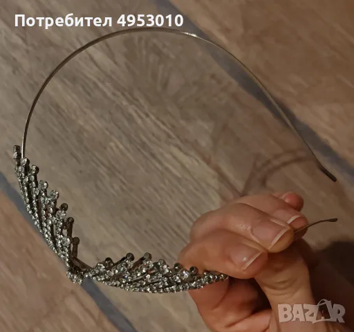 Диадема с кристали, снимка 3 - Сватбени аксесоари - 56132183