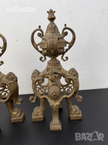 Френски каминни подпори - Наполеон III №7773, снимка 2 - Антикварни и старинни предмети - 52839805