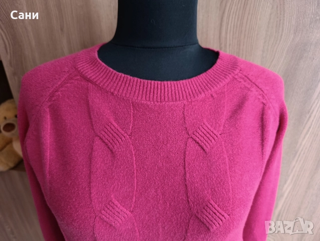 Розов дебел пуловер , снимка 4 - Блузи с дълъг ръкав и пуловери - 52591600
