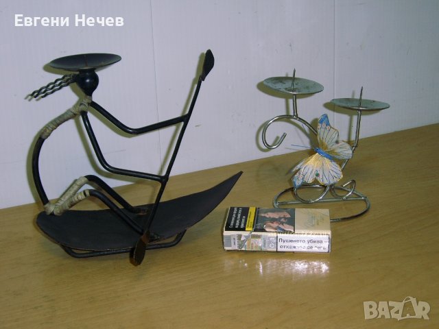 2 - БРОЯ    МЕТАЛНИ    СВЕЩНИЦИ   ЗА   ПО   1  и  2бр.    СВЕЩИ- ХУДОЖЕСТВЕНА   ИЗРАБОТКА, снимка 7 - Други стоки за дома - 41857156