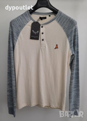 Мъжка памучна блуза с цепка и копчета BRAVE SOUL ,размери -  M, L, XL и XXL .              