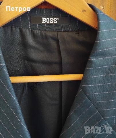 Класически костюм- сако и панталон, марка BOSS XXL/3XL, снимка 2 - Сака - 53847217