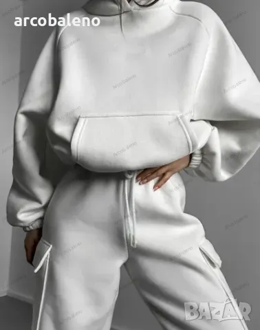 Моден дамски спортен ежедневен комплект от две части, 3цвята 