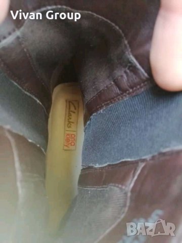 Дамски боти естествена кожа Clarks, снимка 7 - Дамски боти - 33915722