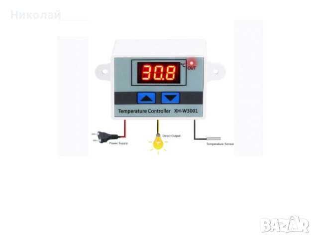 Терморегулатор 3001, 220 VAC, изход 220VAC NO, -50 до +110° C ,NTC10K - термоконтролер термост, снимка 2 - Друга електроника - 44551403