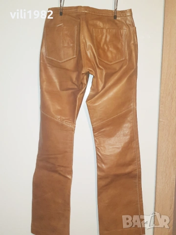 Нов Дамски Кожен Панталон Естествена Кожа GAP , снимка 3 - Панталони - 53519924